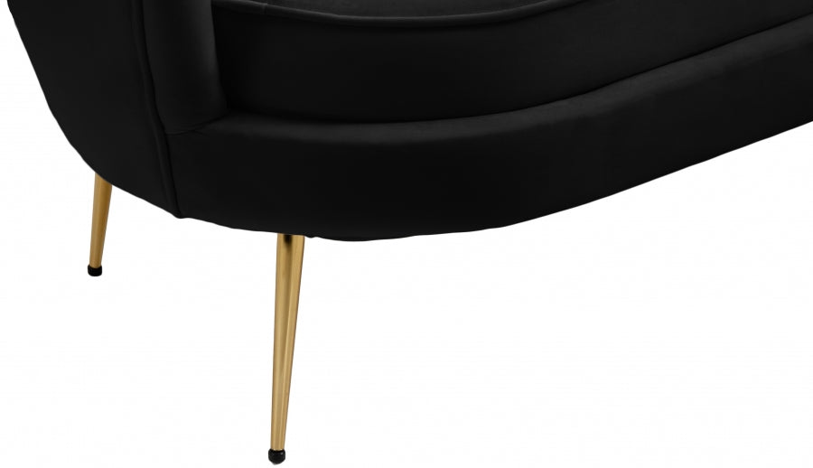 Causeuse en velours Gardénia 