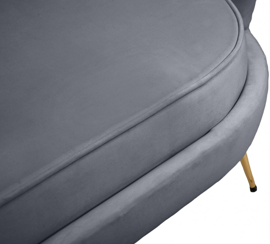 Causeuse en velours Gardénia 