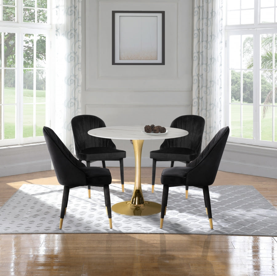 Chaise de salle à manger en velours Belle