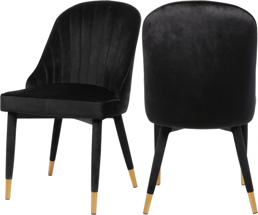 Chaise de salle à manger en velours Belle