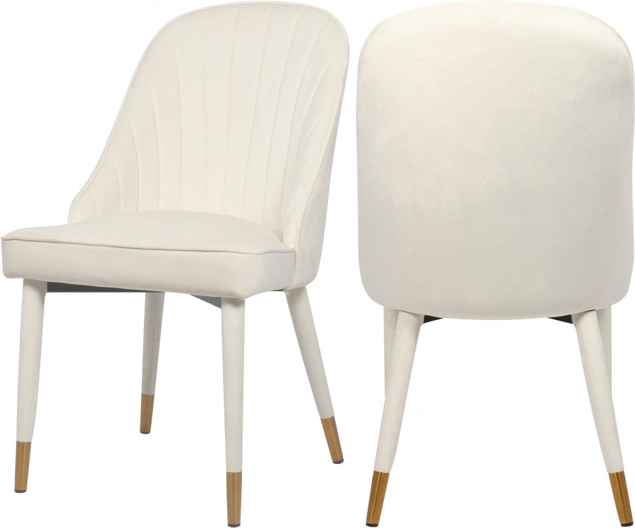 Chaise de salle à manger en velours Belle
