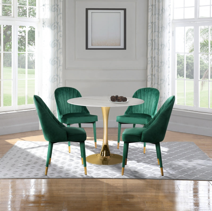 Chaise de salle à manger en velours Belle