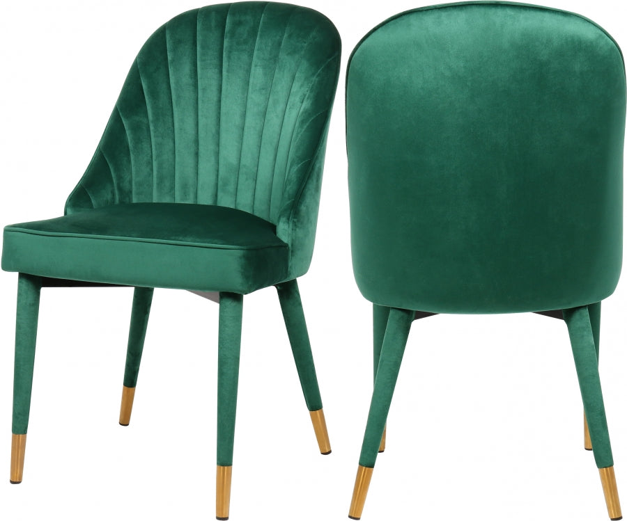 Chaise de salle à manger en velours Belle