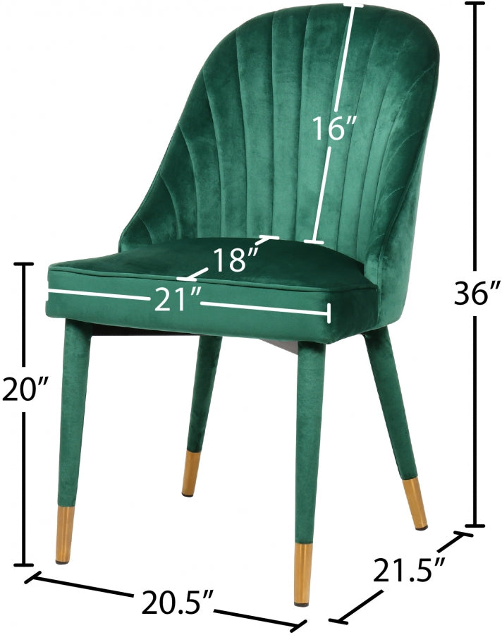 Chaise de salle à manger en velours Belle