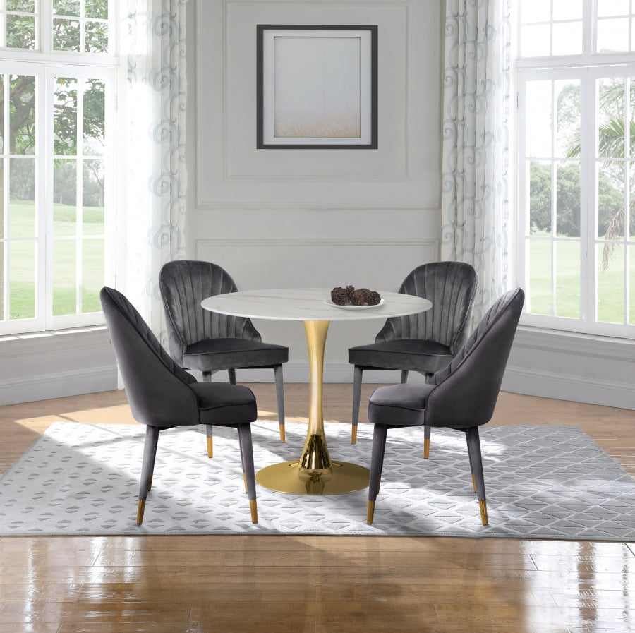 Chaise de salle à manger en velours Belle