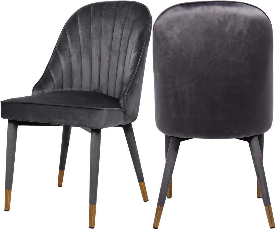 Chaise de salle à manger en velours Belle