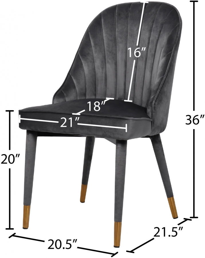 Chaise de salle à manger en velours Belle