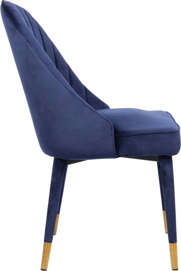 Chaise de salle à manger en velours Belle