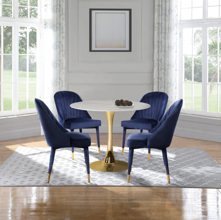 Chaise de salle à manger en velours Belle