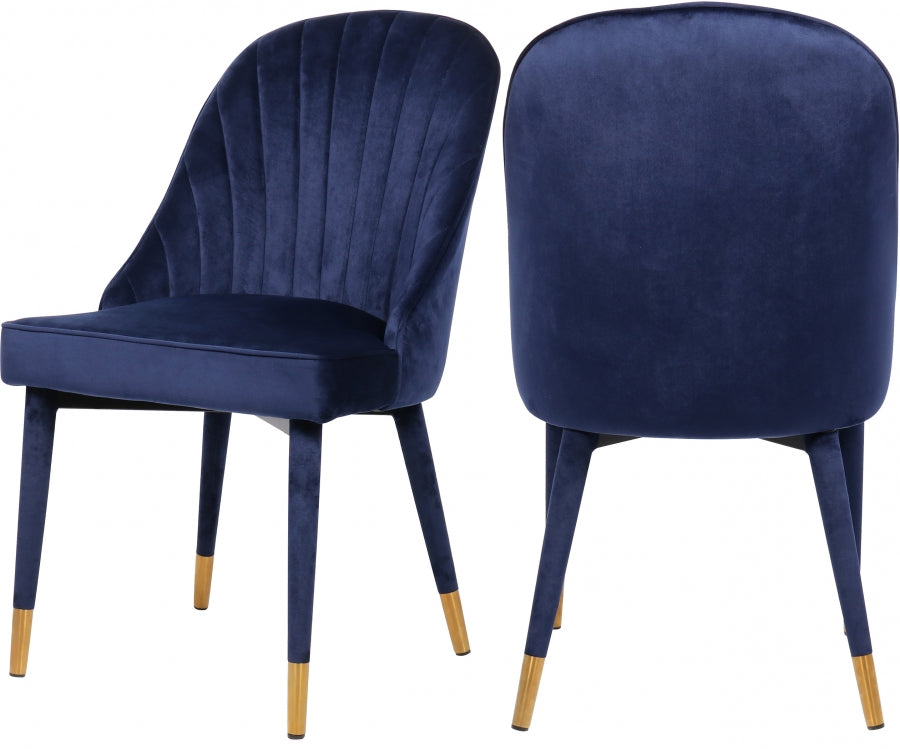 Chaise de salle à manger en velours Belle
