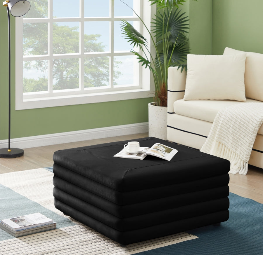 Pouf en velours Lorenzo | Café