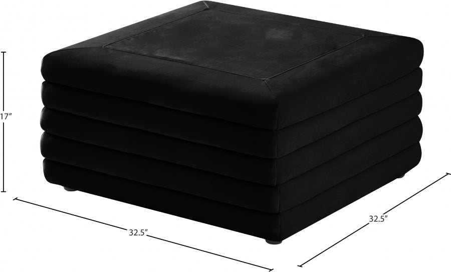 Pouf en velours Lorenzo | Café