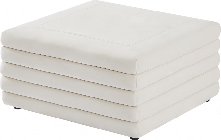 Pouf en velours Lorenzo | Café