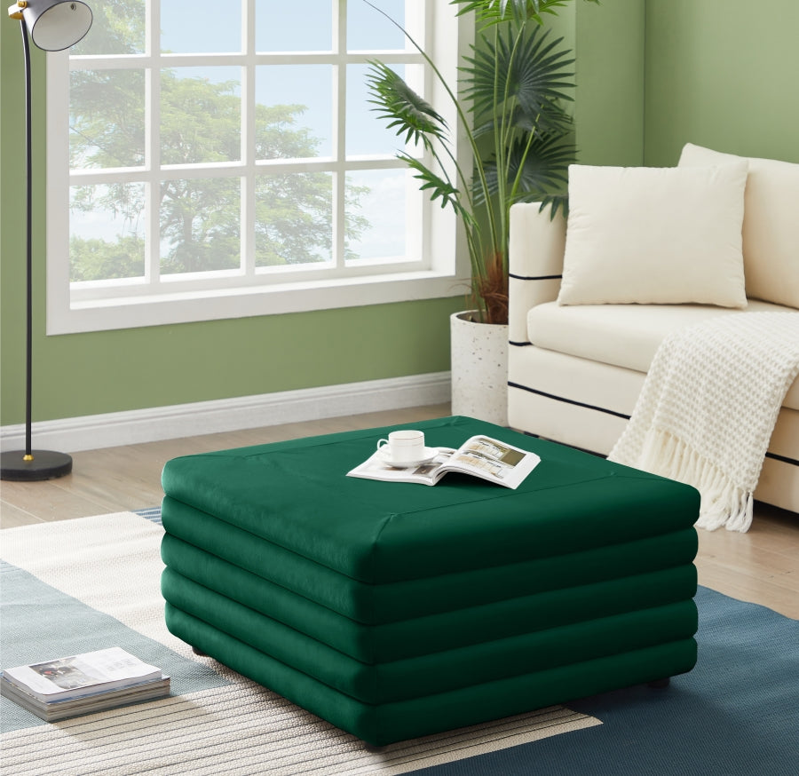 Pouf en velours Lorenzo | Café