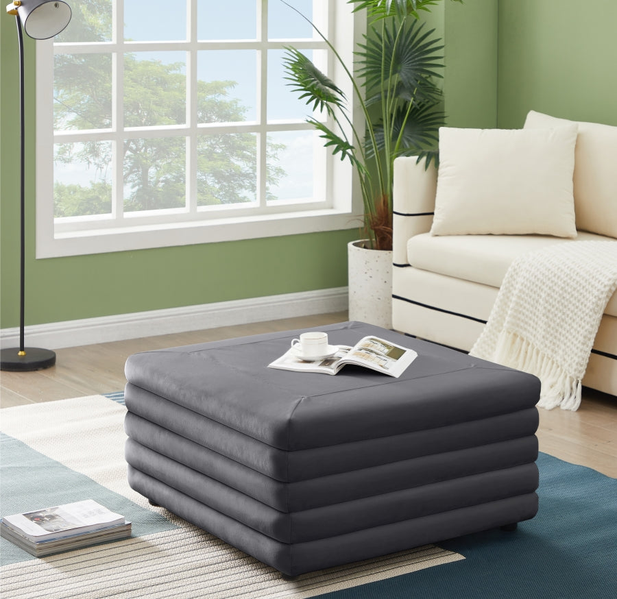 Pouf en velours Lorenzo | Café