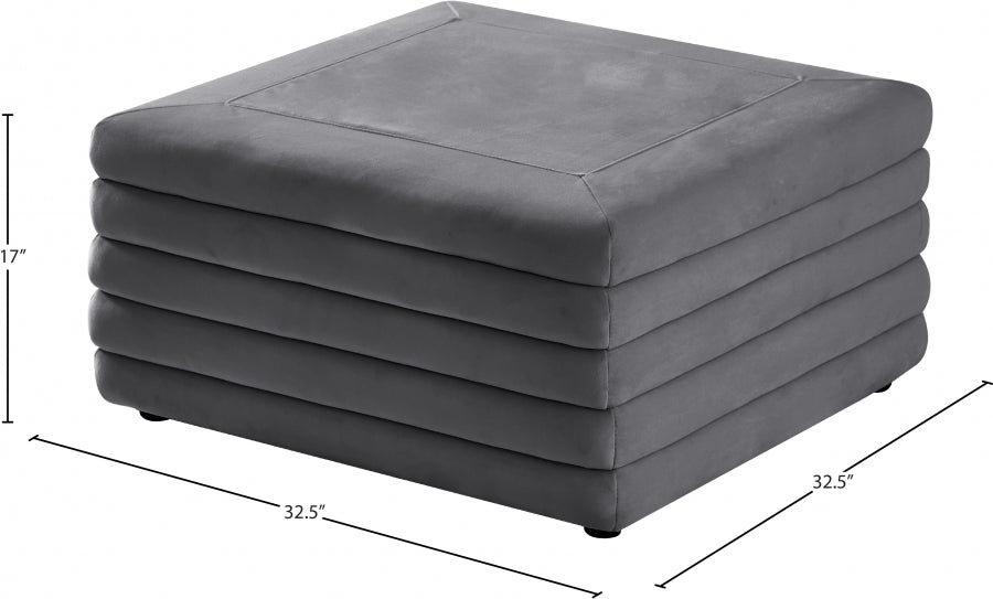 Pouf en velours Lorenzo | Café