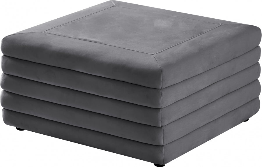 Pouf en velours Lorenzo | Café