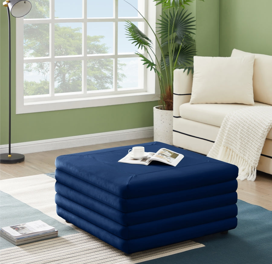 Pouf en velours Lorenzo | Café