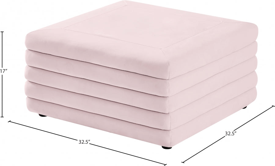 Pouf en velours Lorenzo | Café