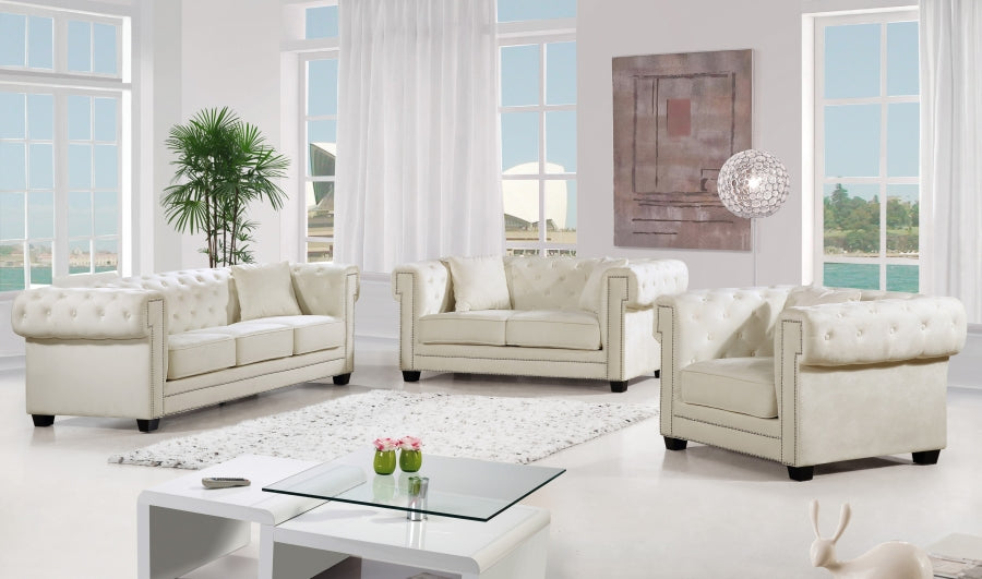 Chaise en velours Bowery