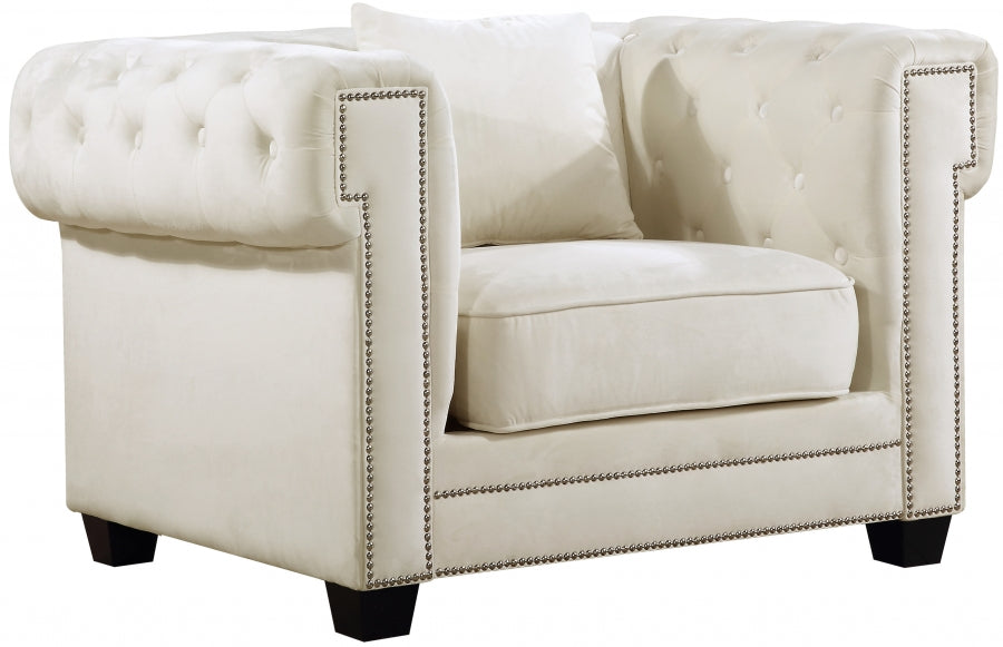 Chaise en velours Bowery