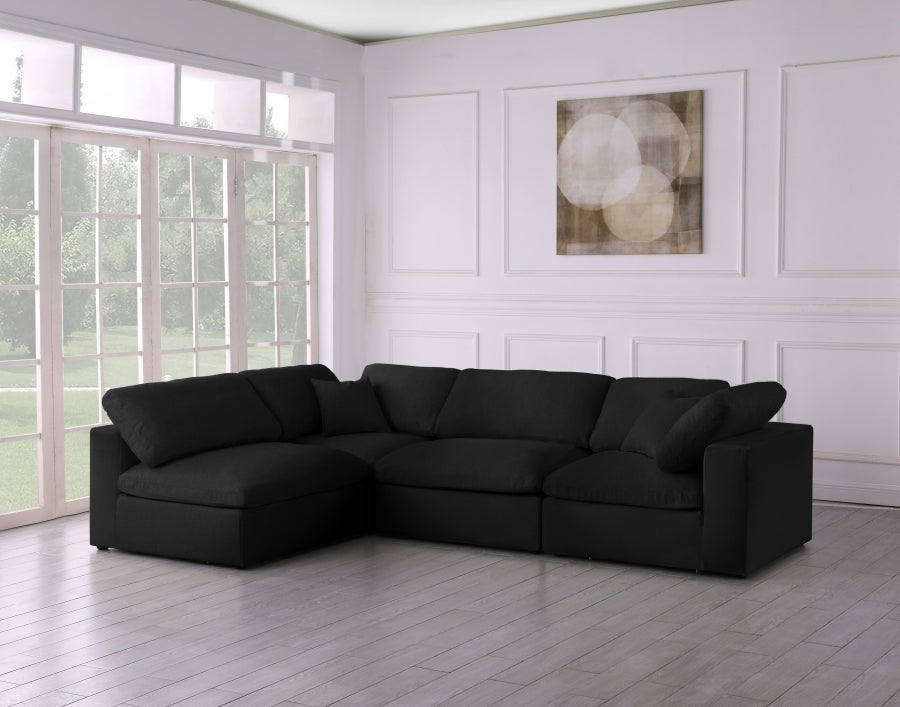 Sectionnel rembourré en duvet Serene Linen Deluxe, confortable comme un nuage