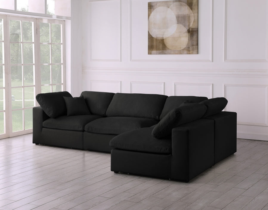 Sectionnel rembourré en duvet Serene Linen Deluxe, confortable comme un nuage
