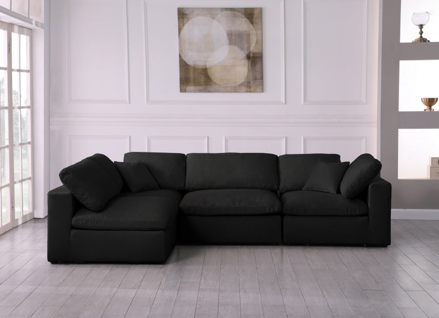Sectionnel rembourré en duvet Serene Linen Deluxe, confortable comme un nuage