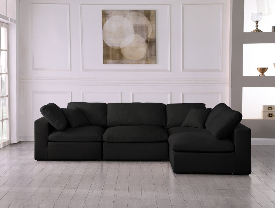 Sectionnel rembourré en duvet Serene Linen Deluxe, confortable comme un nuage