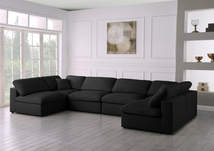 Sectionnel rembourré en duvet Serene Linen Deluxe, confortable comme un nuage