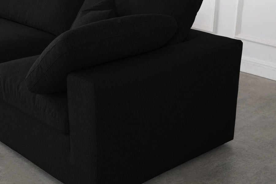 Sectionnel rembourré en duvet Serene Linen Deluxe, confortable comme un nuage