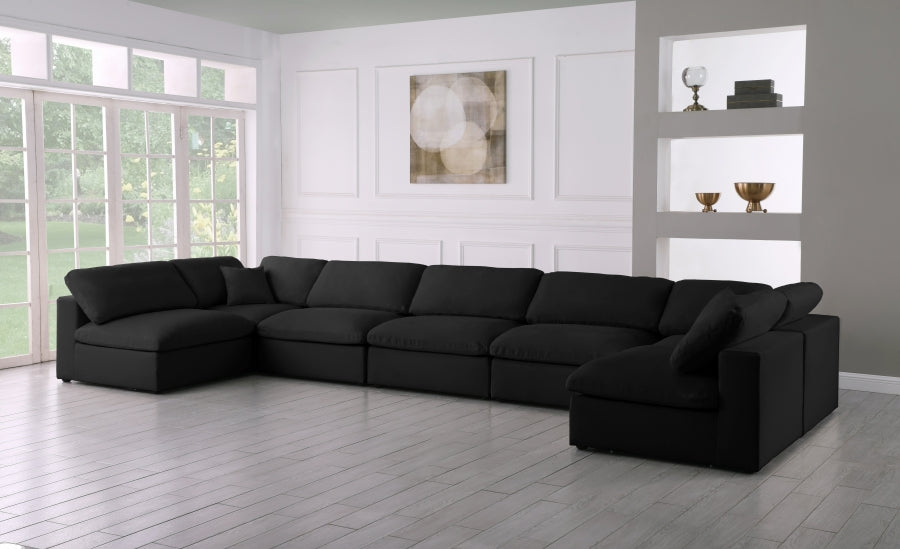 Sectionnel rembourré en duvet Serene Linen Deluxe, confortable comme un nuage