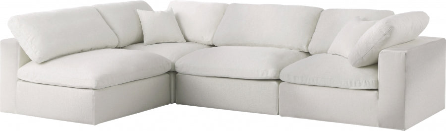 Sectionnel rembourré en duvet Serene Linen Deluxe, confortable comme un nuage