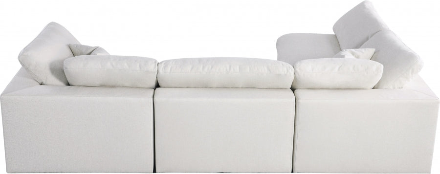 Sectionnel rembourré en duvet Serene Linen Deluxe, confortable comme un nuage