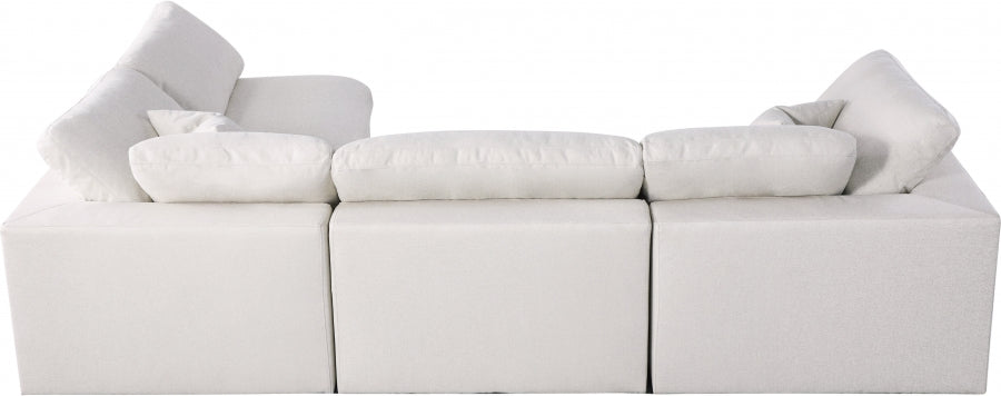 Sectionnel rembourré en duvet Serene Linen Deluxe, confortable comme un nuage