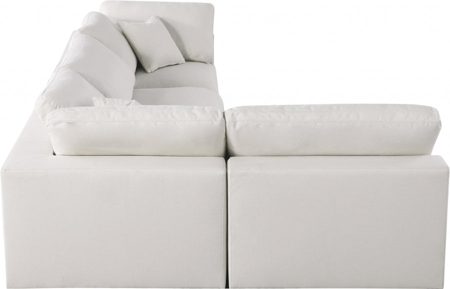 Sectionnel rembourré en duvet Serene Linen Deluxe, confortable comme un nuage