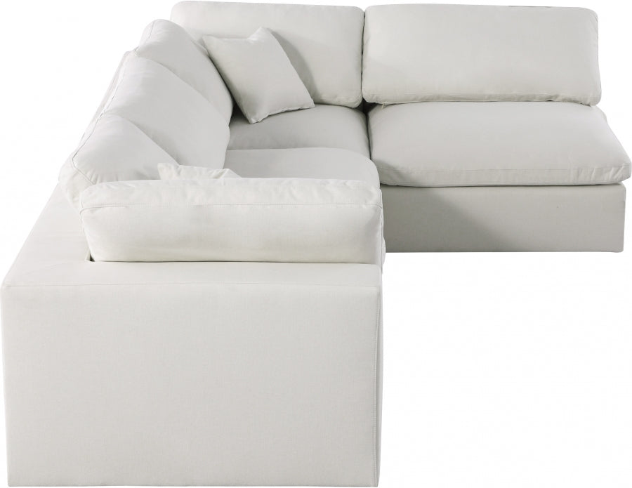 Sectionnel rembourré en duvet Serene Linen Deluxe, confortable comme un nuage