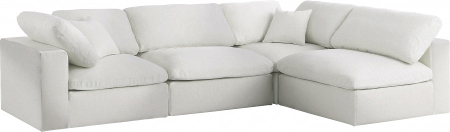 Sectionnel rembourré en duvet Serene Linen Deluxe, confortable comme un nuage