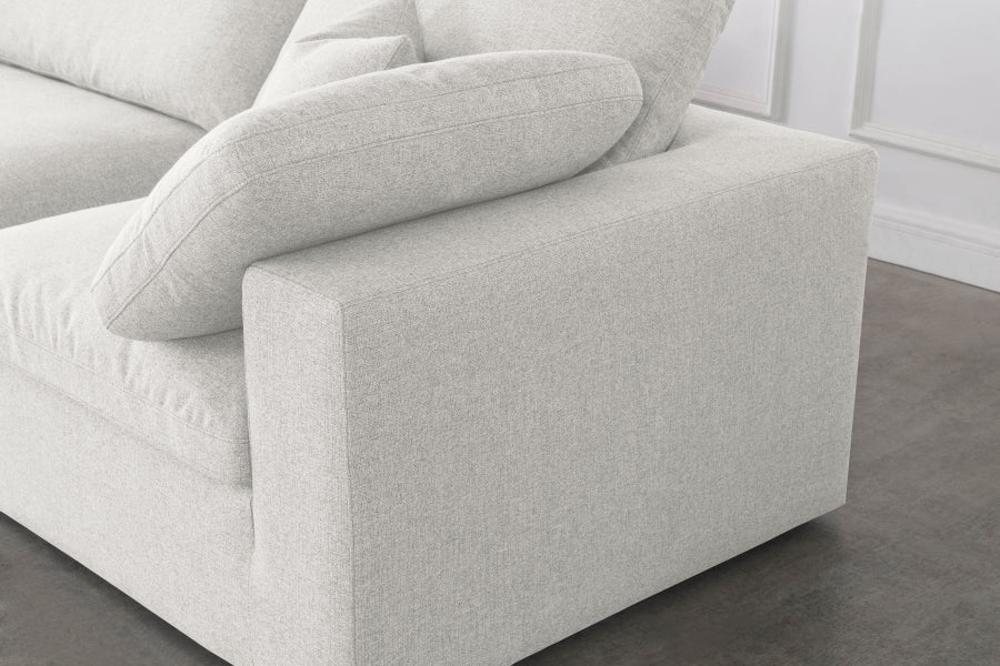 Sectionnel rembourré en duvet Serene Linen Deluxe, confortable comme un nuage
