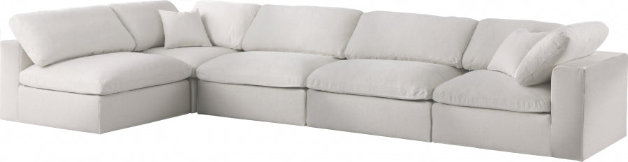 Sectionnel rembourré en duvet Serene Linen Deluxe, confortable comme un nuage