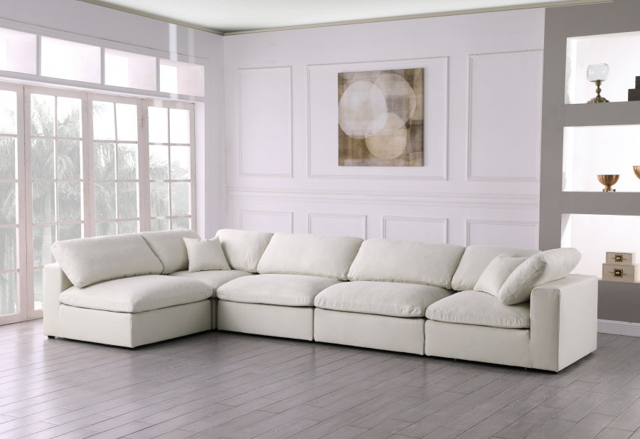 Sectionnel rembourré en duvet Serene Linen Deluxe, confortable comme un nuage