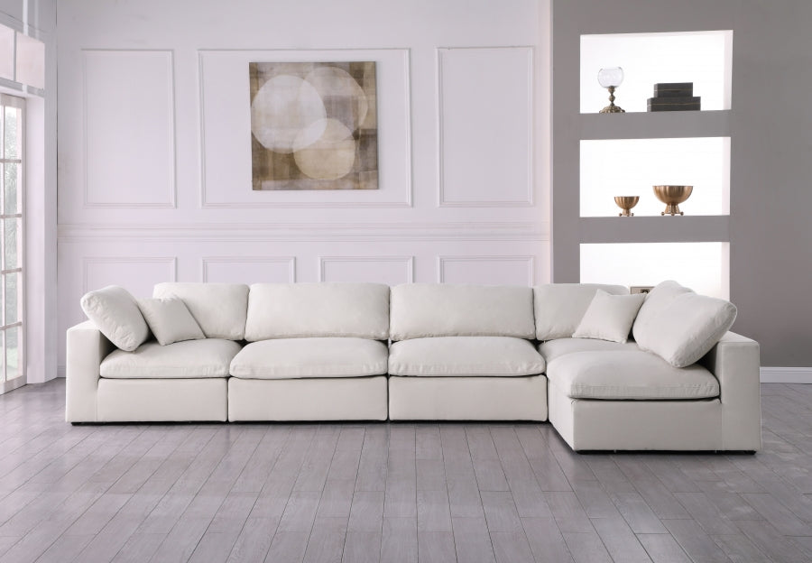 Sectionnel rembourré en duvet Serene Linen Deluxe, confortable comme un nuage