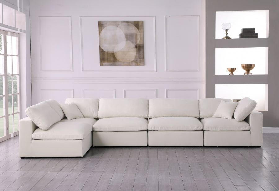 Sectionnel rembourré en duvet Serene Linen Deluxe, confortable comme un nuage