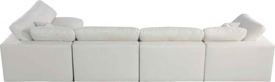 Sectionnel rembourré en duvet Serene Linen Deluxe, confortable comme un nuage