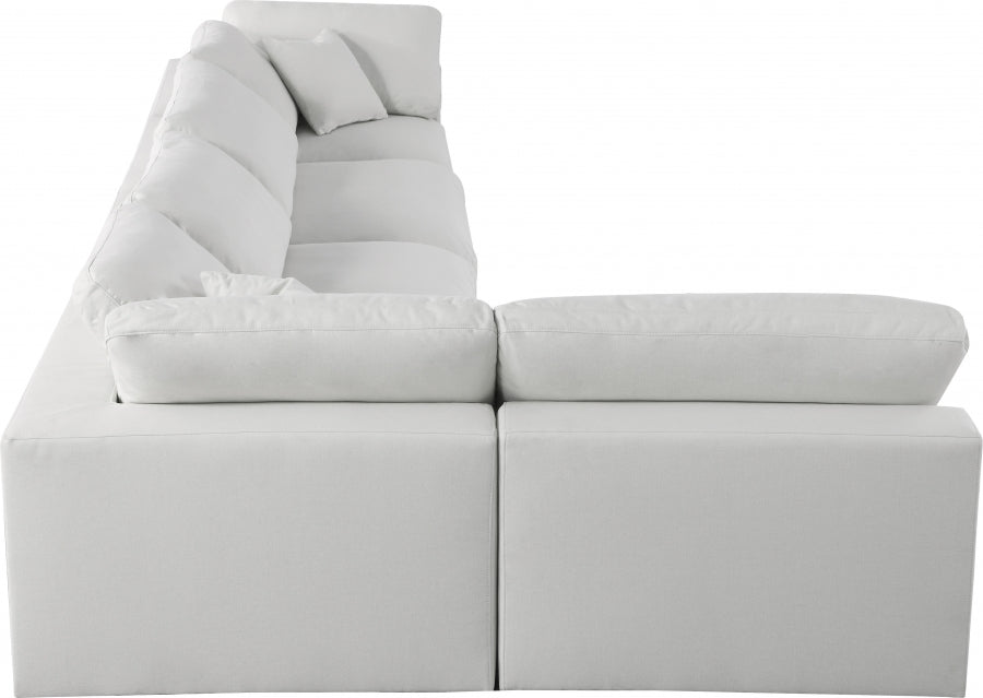 Sectionnel rembourré en duvet Serene Linen Deluxe, confortable comme un nuage