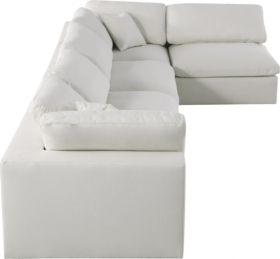 Sectionnel rembourré en duvet Serene Linen Deluxe, confortable comme un nuage