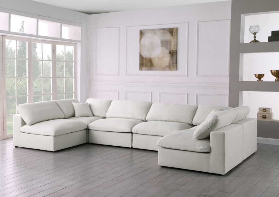 Sectionnel rembourré en duvet Serene Linen Deluxe, confortable comme un nuage