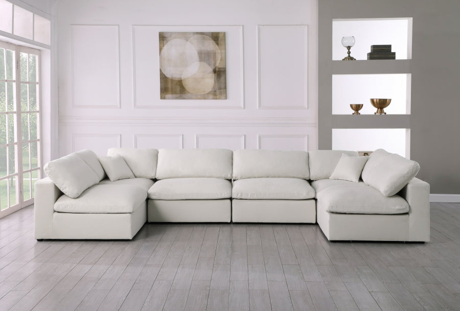 Sectionnel rembourré en duvet Serene Linen Deluxe, confortable comme un nuage