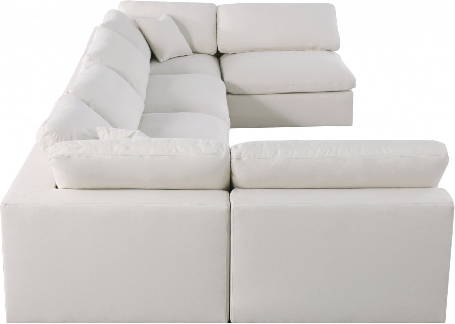 Sectionnel rembourré en duvet Serene Linen Deluxe, confortable comme un nuage
