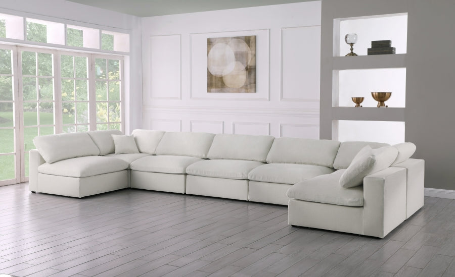 Sectionnel rembourré en duvet Serene Linen Deluxe, confortable comme un nuage